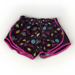 Buc-ee's Womens Size Medium Lined Beaver Logo Running Shorts Black Pink w/Beaver